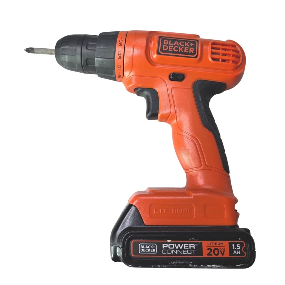 Black & Decker LD120 20V Max Cordless Drill Driver with 1.5Ah Lithium Battery S2